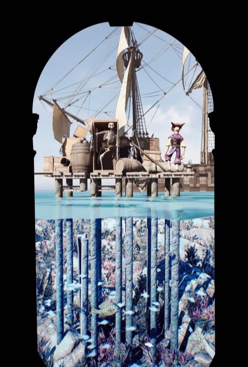 Video mapping for the show «Treasure Island»